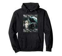 Hide Your Wife The Alpha Is Here Wolf Vintage 90s Style Pullover Hoodie