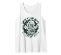 Hide Your Wife The Alphas Here Funny Wolf Alpha Tank Top
