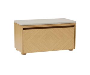Hideaway Grid Cabinet With Door & Shelf Oak/White Sand