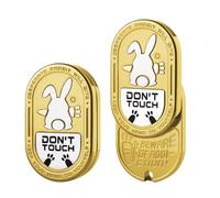 HIDEDC Desperate Rabbit Fidget Slider | Lightweight & Portable | EDC Metal Fidget Toys Adults ADHD Tools Executive Desk Toy for Keep Focus & Anxiety Relief (Steel Gold)