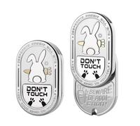 HIDEDC Desperate Rabbit Fidget Slider | Lightweight & Portable | EDC Metal Fidget Toys Adults ADHD Tools Executive Desk Toy for Keep Focus & Anxiety Relief (Steel Silver)