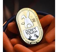 HIDEDC Desperate Rabbit Fidget Slider, Stainless Steel EDC Fidget Toys Stress Relief Toy for Adults, Executive Desk Toy for Keep Focus & Stress Relief (Gold)