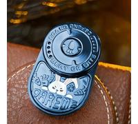 HIDEDC Desperate Rabbit Fidget Slider, Stainless Steel EDC Fidget Toys Stress Relief Toy for Adults, Executive Desk Toy for Keep Focus & Stress Relief (Mix Blue)