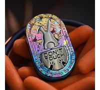 HIDEDC Desperate Rabbit Fidget Slider, Stainless Steel EDC Fidget Toys Stress Relief Toy for Adults, Executive Desk Toy for Keep Focus & Stress Relief (Titanium Colorful)