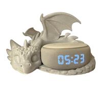 HIDEDC Dragon Echo Dot Stand, 3D Printed Lying Dragon Stand for Echo Dot 4th/5th Gen, Smart Speaker Holder & Home Office Desktop Decorations (Grey, 3rd Gen)