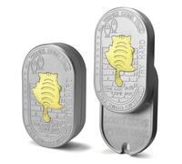 HIDEDC Greedy Cat Fidget Slider, Stainless Steel Mechanical Slider with Retchet-Like Sound and Vibration Feedback, EDC Fidget Toys Adults Stress Relief Toy for ADD, ADHD & Autism (Silver)