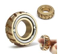 HIDEDC Mechanical Fidget Rings，2 in 1 Gameplay Ultra-Smooth & Long- Lasting Spin,Executive Desk Toy for Keep Focus& Stress Relief , Best Gadget for Men (golden)