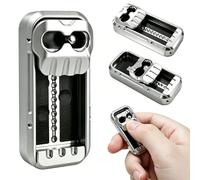 HIDEDC Mechanical Skull Fidget Slider with Click Sound, Metal EDC Fidget Toys with Dancing Eyeball Design, Adults Desk Fidget Toy for Office Focus Anxiety Stress Relief (Silver)