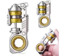 HIDEDC SiniaN Fidget Toy for Adults, SiniaN Fidget Slider Metal Fidget Spinner Toy, ADHD Tools Executive Desk Toy for Keep Focus & Anxiety Relief, Cool Gadgets for Men & EDC Collectors (SS+PEI)