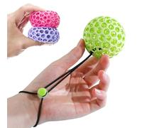 HIDEDC Stress Ball for Adults - 3D Printed Hollow Squeeze Balls with Adjustable Wrist Strap, Hand Exercise Grip Strengthener for Office Stress & Anxiety Relief (Green)