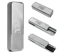 HIDEDC TITA Fidget Slider, with Bounce Feedback & Sound Effects, Metal EDC Fidget Toys for Adults, Cool Gadgets for Keep Focus, Anxiety & Stress Relief (Steel Silver)
