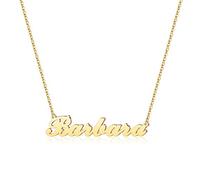 Hidepoo Custom Name Necklace Personalized - Stainless Steel Customized Name Pendant Necklace,Dainty Letter Name Necklace Chain Custom Personalized Jewelry Gifts for Women Girls, Metal, Cubic Zirconia