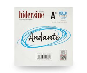 Hidersine Andante CELLO A String for 1/2 size. Steel Core, alloy string for longevity & ease of playing feel. Excellent tone & great value. For Cello Students with half sized cellos. SINGLE C String