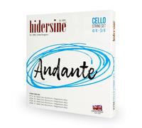 Hidersine Andante Cello String SET of 4 for 4/4-3/4 size. Steel Core, Alloy String, Ease of Playing Feel. Excellent Tone & Great Value. Ideal For Cello Students With Full Sized or 3 Quarter Cellos