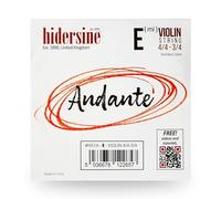 Hidersine Andante E String for Violin 4/4 to 3/4 size. Steel Core string. Great tone and great value. Perfect for Students with full sized and three quarter violins. SINGLE E STRING