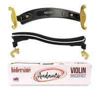 Hidersine ANDANTE Series Premium Shoulder Rest for Full Size 4/4 and 3/4 Size Violins - Durable ABS Resin Construction - Fully Adjustable Ergonomic Foam Padding & Rubber Feet - Classic Black
