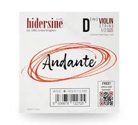Hidersine Andante SINGLE D String for Violin 1/2 size. Steel Rope Core string feels easy to play. Great tone and great value. Perfect for Students with half sized violins.