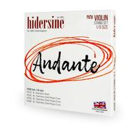 Hidersine Andante Violin Strings SET for 1/8 size. Steel Rope Core for easy playing feel. Great tone and Great Value. Ideal Student Strings for eighth sized Violins. 1 SET of 4 strings.