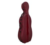 Hidersine Fibreglass Cello Case Wine Red