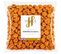 Hides Fine Foods - Chilli Rice Crackers 1kg - Suitable for Vegetarians - GMO Free - Snacking - Hot Fried Chilli Cracker - Bar Snack - Perfect for Parties (Pack of 4)