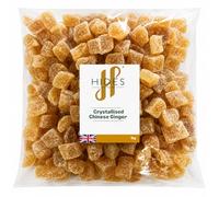 Hides Fine Foods - Crystallised Chinese Ginger 1kg - GMO Free - Suitable for Vegetarians - Great for Baking - Cookies - Biscuits - Cakes - Health Benefits (Pack of 2)
