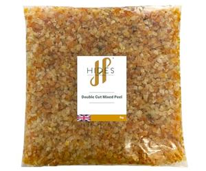 Hides Fine Foods - Double Cut Mixed Peel 1kg - GMO Free - Suitable for Vegetarians - Baking - Desserts - Decorating - Cakes - Cookies - Tart - Mincemeat - Mince Pies - Panettone - Christmas Cake