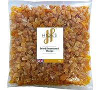 Hides Fine Foods - Dried Sweetened Diced Mango 1kg - Suitable for Vegetarians - Baking - Granola - Breakfast - Snacking - Desserts - Trail Mix - Granola