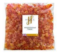 Hides Fine Foods - Dried Sweetened Papaya 1kg - Suitable for Vegetarians - Baking - Granola - Breakfast - Snacking - Desserts - Good Source of Vitamin C.