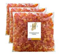 Hides Fine Foods - Dried Sweetened Papaya 1kg - Suitable for Vegetarians - Baking - Granola - Breakfast - Snacking - Desserts - Good Source of Vitamin C. (Pack of 3)