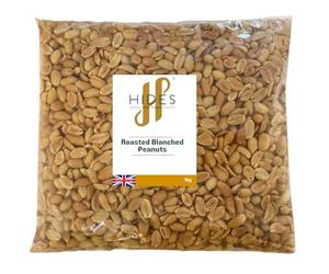 Hides Fine Foods - Unsalted Roasted & Blanched Peanuts - 1kg - GMO - Free - Suitable for Vegetarians - Baking - Desserts - Cakes - Cookies - Cooking - Salads - Snacking