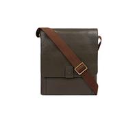 HIDESIGN Aiden Medium Leather Messenger Cross body Bag, Olive, M, Crossbody