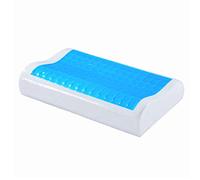 Hidetex Gel Memory Foam Pillow - Comfortable Cooling Pillow Neck Pain - Cervical Support Pillow Back Stomach Side Sleepers - Bed Orthopedic Sleeping Pillow + FREE Hypoallergenic Cover (50 x 30 cm)