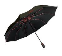 HideWise LONDON Ultra Strong Quality Umbrella Windproof Gustproof Automatic Open Close Anti-UV Compact Brolly Travel Essential For Daily Commuters (Black)