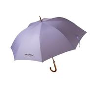 HideWise LONDON Walking Umbrella Real Wood Crook Handle Lilac - Windproof Auto Open, UV Sun & Rain, Classic British Stick Brolly, Wedding & Groomsmen Gift