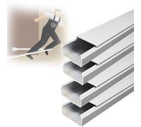 Hiding Cable Cover Cable Trunking, Metal Floor Wire Cover For Apartments/Appliances, Stainless Self Adhesive Wire Protector, Prevent Cord Trips(L 100CM x W 25MM x H 15MM)