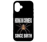 Hiding In Corners Since Birth Introvert Brown Recluse Spider Case for iPhone 16