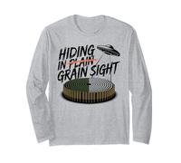 Hiding in Grain Sight - Funny Crop Circle UFO Long Sleeve T-Shirt