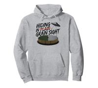 Hiding in Grain Sight - Funny Crop Circle UFO Pullover Hoodie