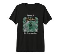 Hiding in The Garden for Peace and Quiet Introvert Gardener Premium T-Shirt