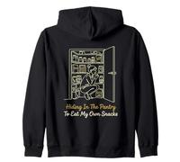 Hiding In The Pantry To Eat My Own Snacks Relatable Mom Zip Hoodie