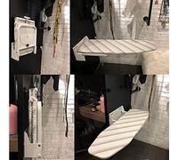 Hiding Ironing Board Wall-Mounted Ironing Board with Heat Resistant Cover,37.4in Fold Drop Down Laundry Iron Boards,for House Held Laundry Space Saving Ironin Fold