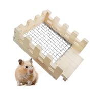 Hiding place, house for hamster cage, solid wood activity and retreat for rodents with chewing fun and hiding places