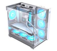 Hiditec Sky SemiTower ATX Triple Tempered Glass RGB Silver 7 Fan Panel USB-C