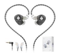Hidizs MS1-Galaxy Earphones Wired In-ear Monitors IEM, High-Performance Dual Magnetic Circuit Dynamic Driver, 3.5mm Plug, Inline Control Microphone Detachable, 0.78mm 2 Pin Cable