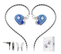 Hidizs MS1-Galaxy Earphones Wired In-ear Monitors IEM, High-Performance Dual Magnetic Circuit Dynamic Driver, 3.5mm Plug, Inline Control Microphone Detachable, 0.78mm 2 Pin Cable