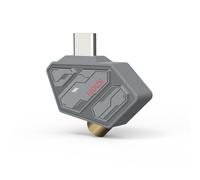 Hidizs SD2 3.5mm to USB-C DAC Dongle, ES9270 Chip, Type-C Headphone Adapter, Hi-Res PCM/DSD128, HD Mic Support, 20Hz-40kHz Frequency Response, Inline Control, Zero Delay, Grey
