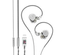 Hidizs ST2 Pro USB-C Earphones Wired, Dual Magnetic Circuit 10mm Dynamique Drivers in Ear Monitor, ESS ES9218AC Pro DAC Chip, HD Mic, in-Line Control, Tpye-C Headphones DSP, OFC Cable, Transparent