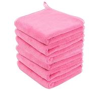 HIDMD Microfibre Face Cloth Makeup Remover Cloth Facial Washcloths Face Cleaning Towels For Eye Face Exfoliating Bath 30CM X 30CM 6 PACK Light pink