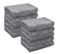 HIDMD Microfibre Face Cloth Makeup Remover Cloth Facial Washcloths Face Cleaning Towels For Eye Face Exfoliating Bath 30CM X 30CM 10 PACK Grey