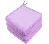 HIDMD Microfibre Face Cloth Makeup Remover Cloth Facial Washcloths Face Cleaning Towels For Eye Face Exfoliating Bath 30CM X 30CM 3 PACK Purple